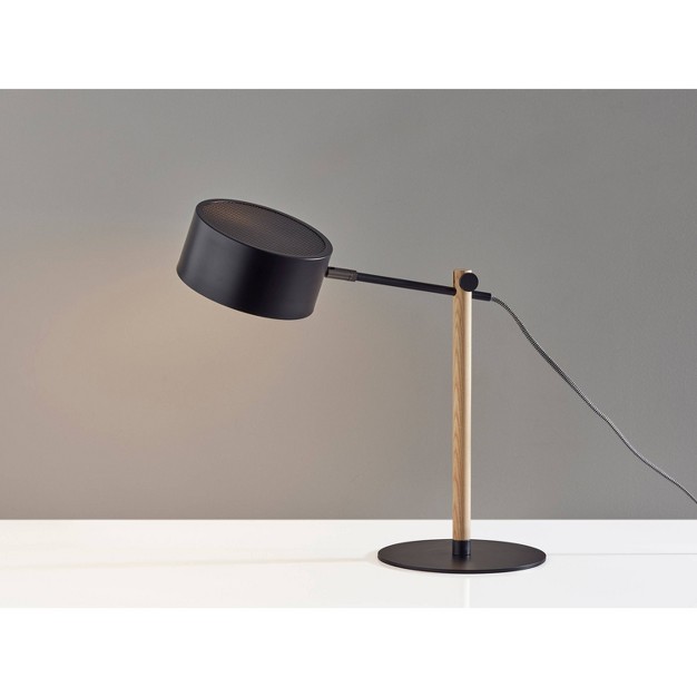 Natural Wood Dylan Desk Lamp Black Adesso