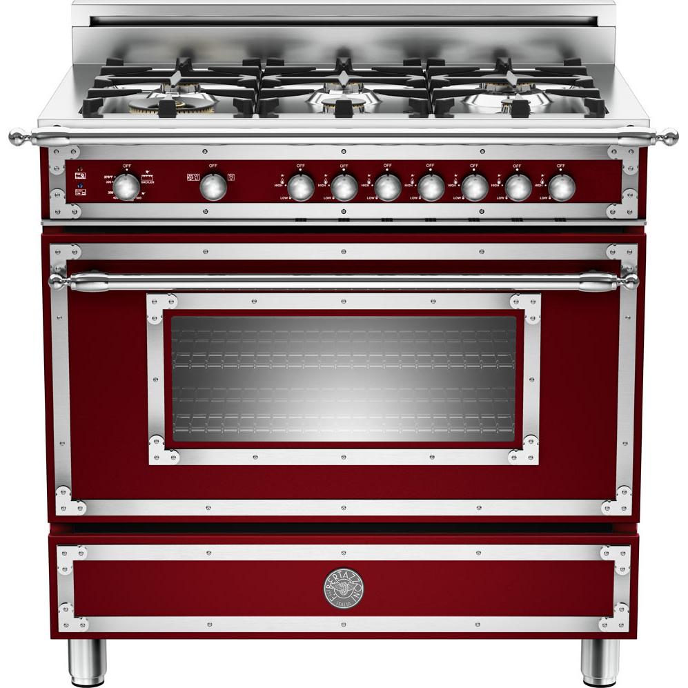 Bertazzoni 36-inch Freestanding Gas Range with Convection Technology HER36 6 GAS VI