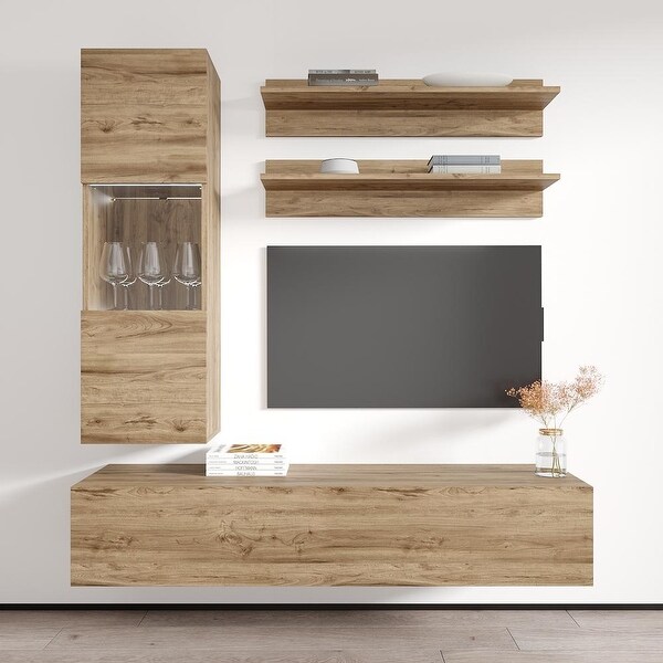 Fly H3 Wall Mounted Floating Modern Entertainment Center