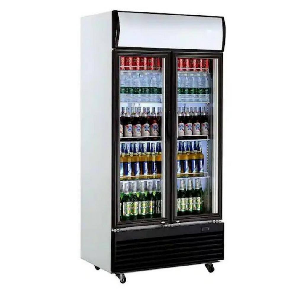 Cooler Depot LG 48 in. W 33.3 cu. ft. Swing Glass Door Reach-In Merchandiser in White cd-33r