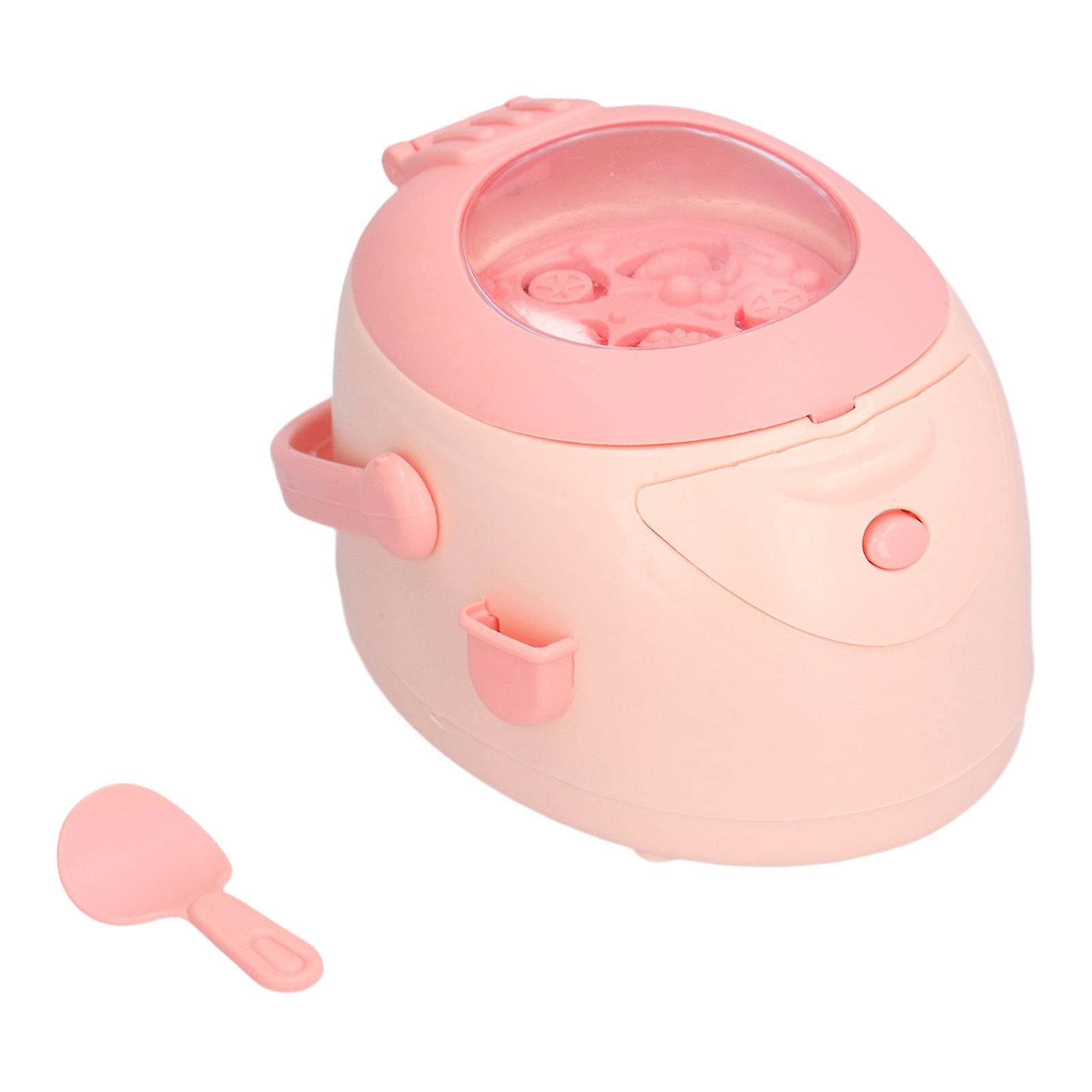 Mini Rice Cooker Oven Toy Kitchen Pretended Play Miniature Furniture Model For Kids Above 3 Years Oldpink