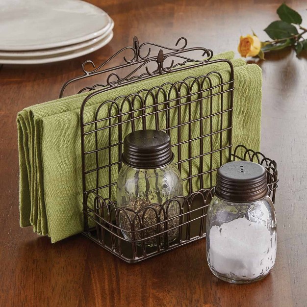 Park Designs Garden Gate Napkin Salt And Pepper Caddy