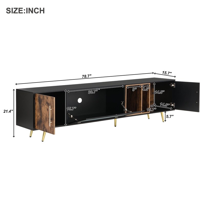 Media Console Table TV Stand for TVs Up to 80\