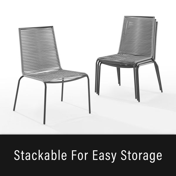 Fenton 2Pc Outdoor Wicker Stackable Chair Set