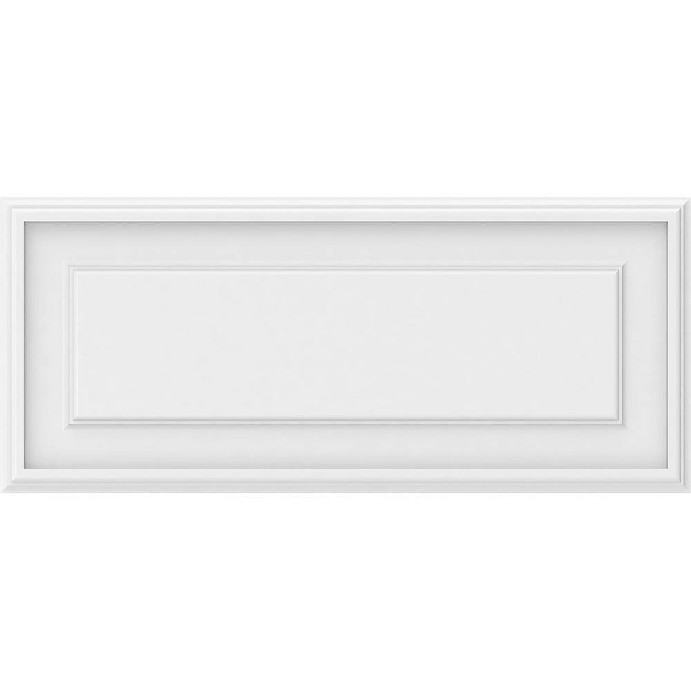 Ekena Millwork 58 in. x 28 in. x 12 in. Legacy Raised Panel White PVC Decorative Wall Panel WALP28X12X062LEG