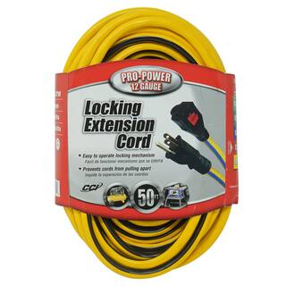 Southwire 50 ft. 123 SJTW Push-Lock Outdoor Heavy-Duty Extension Cord 25388828