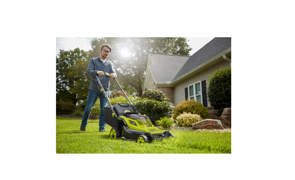 RYOBI P1190VNM ONE+ HP 18V Brushless 16 in. Cordless Battery Walk Behind Push Lawn Mower with (2) 4.0 Ah Batteries and (1) Charger