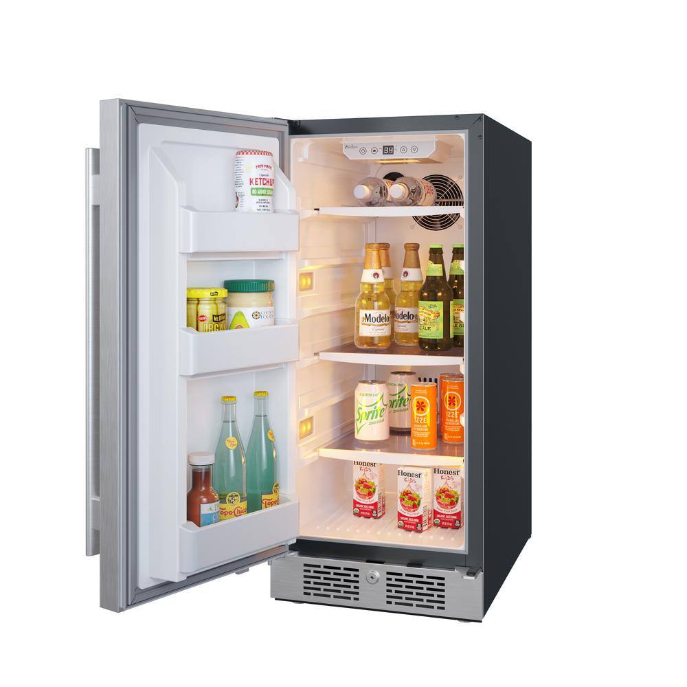 Avallon 15 in. 3.3 cu. ft. Freezerless Refrigerator 1 Door in Stainless Steel AFR152SSLH