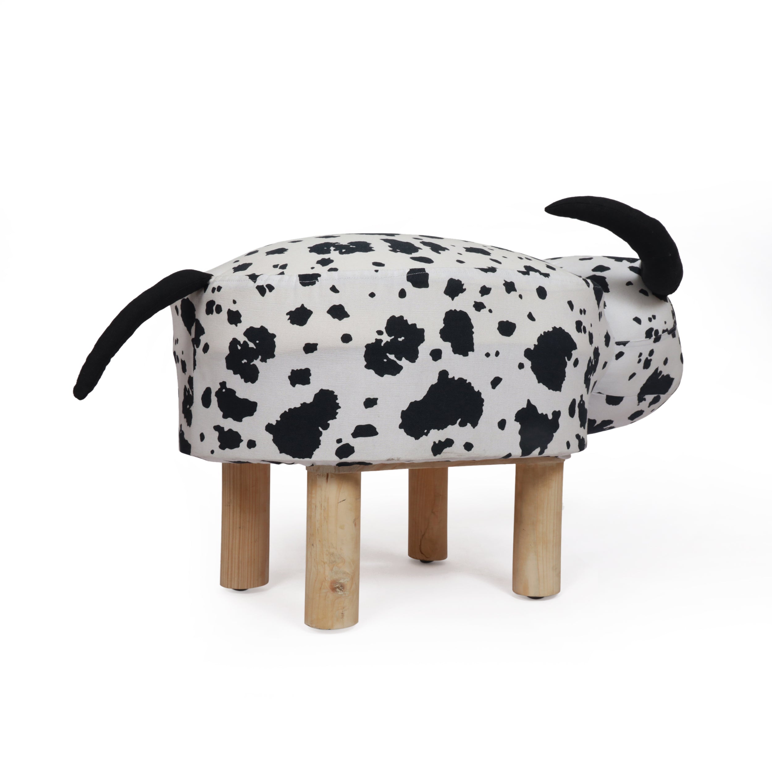 Rayaan Contemporary Kids Cow Ottoman