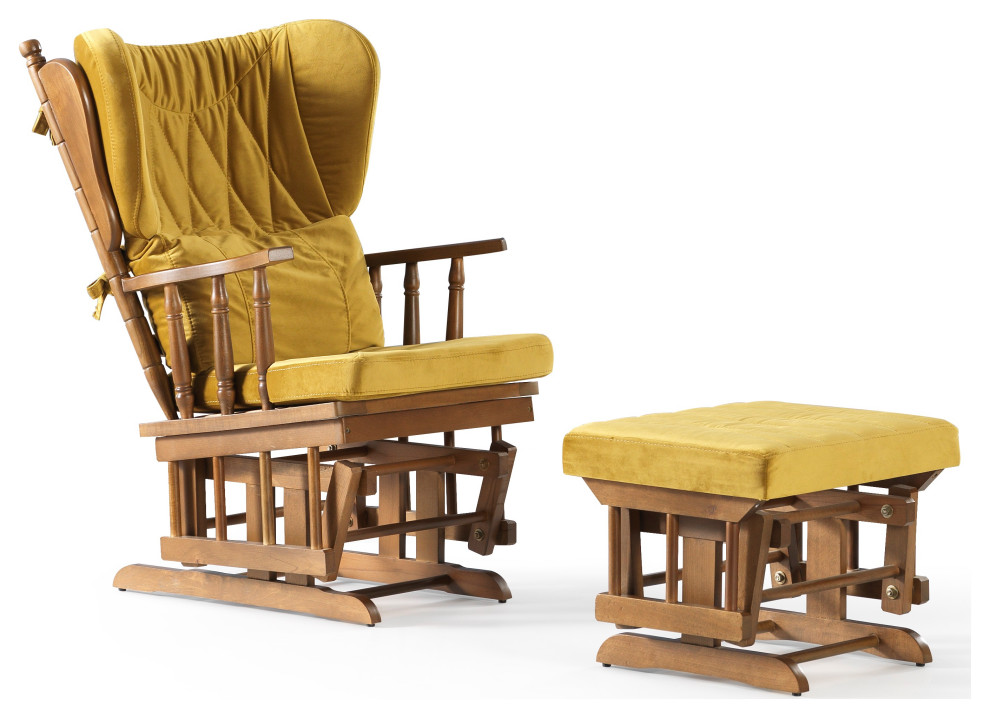 Comfort Deluxe Glider Chair and Ottoman   Traditional   Gliders   by Norm Concept  Houzz