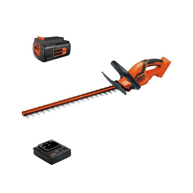 Black amp Decker Lht2436 40v Max Lithium ion Dual Action 24 In Cordless Hedge Trimmer Kit