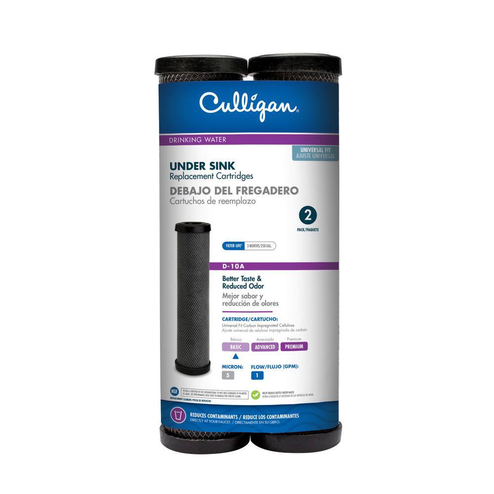 Culligan Carbon Impregnated Cellulose Replacement Cartridge Basic Water Filtration System D10-A