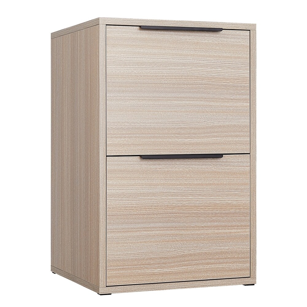 Wooden Vertical File Cabinet with 2 Drawers