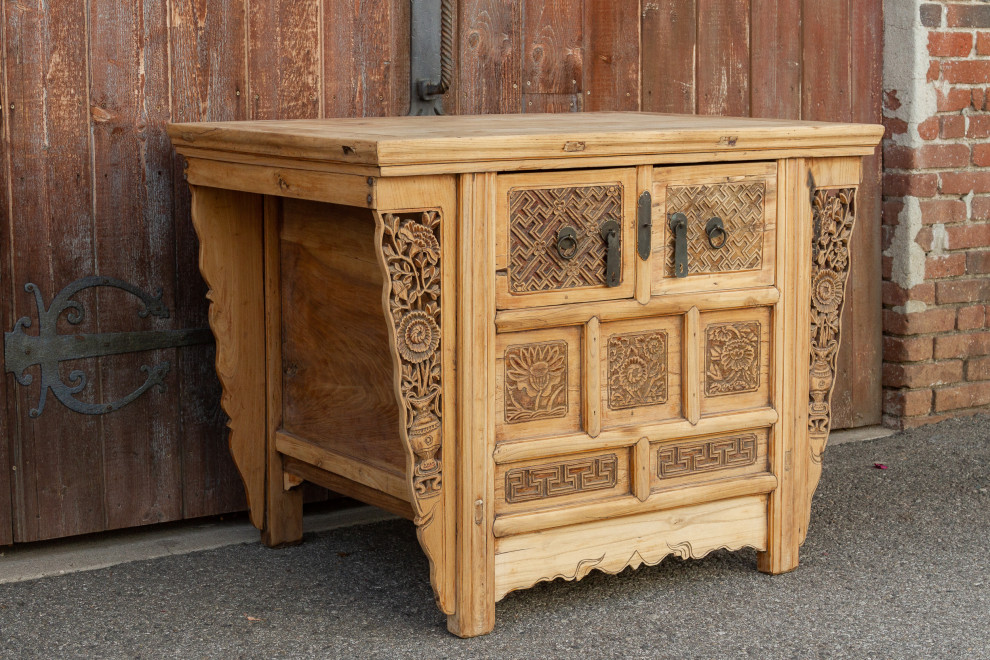 Finely Carved Asian Money Chest   Traditional   Accent Chests And Cabinets   by De cor  Houzz