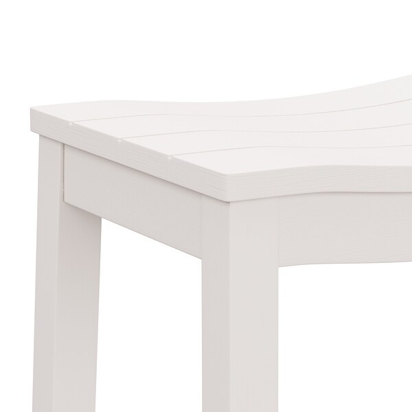 Hillsdale Fiddler Wood Backless Counter Height Stool， White