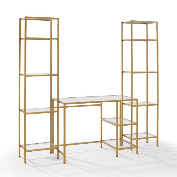 Aimee 3Pc Desk And Etagere Set