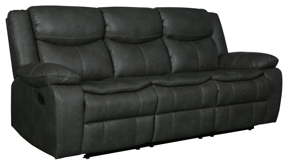 Arlington Leather Air Reclining Sofa 2 Piece Set   Contemporary   Living Room Furniture Sets   by Luxuriant Furniture  Houzz