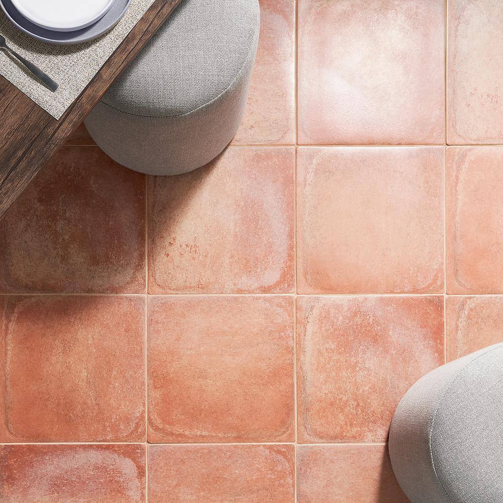 Ivy Hill Tile Kaleo Brick 14.17 in. x 14.17 in. Matte Porcelain Terracotta Look Floor and Wall Tile (10.76 sq. ft.Case) EXT3RD107135