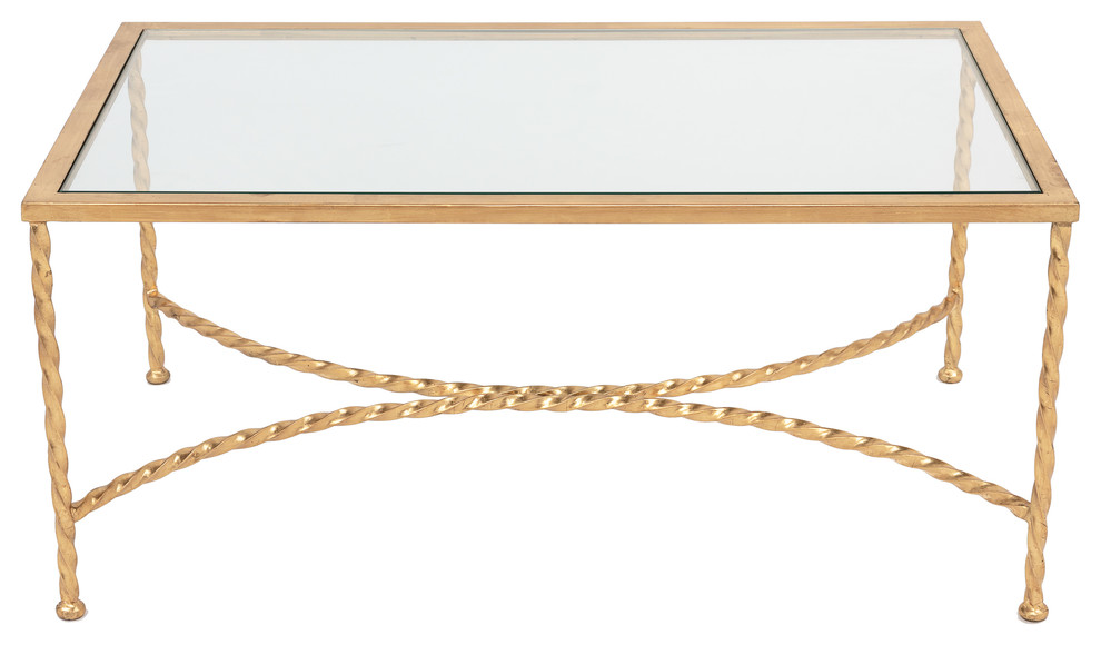 Safavieh Matilda Coffee Table  Antique Gold   Contemporary   Coffee Tables   by HedgeApple  Houzz