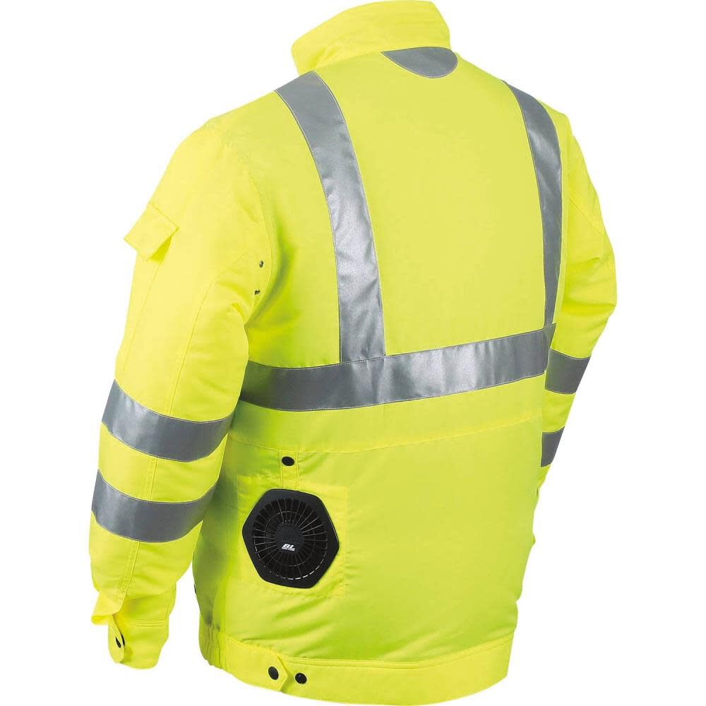 Makita 18V LXT Lithium-Ion Cordless High Visibility Fan Jacket Jacket Only (M) DFJ214ZM from Makita