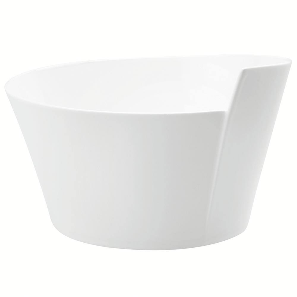 Villeroy  Boch New Wave White Porcelain 11 in. Round Serving Bowl 1025253170