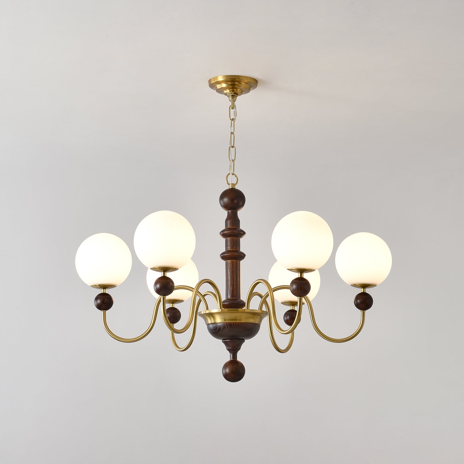 Vintage Curved Sphere Chandelier