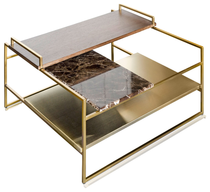 Multi layered Gold Coffee Table  Versmissen Architect   Contemporary   Coffee Tables   by Oroa   Distinctive Furniture  Houzz