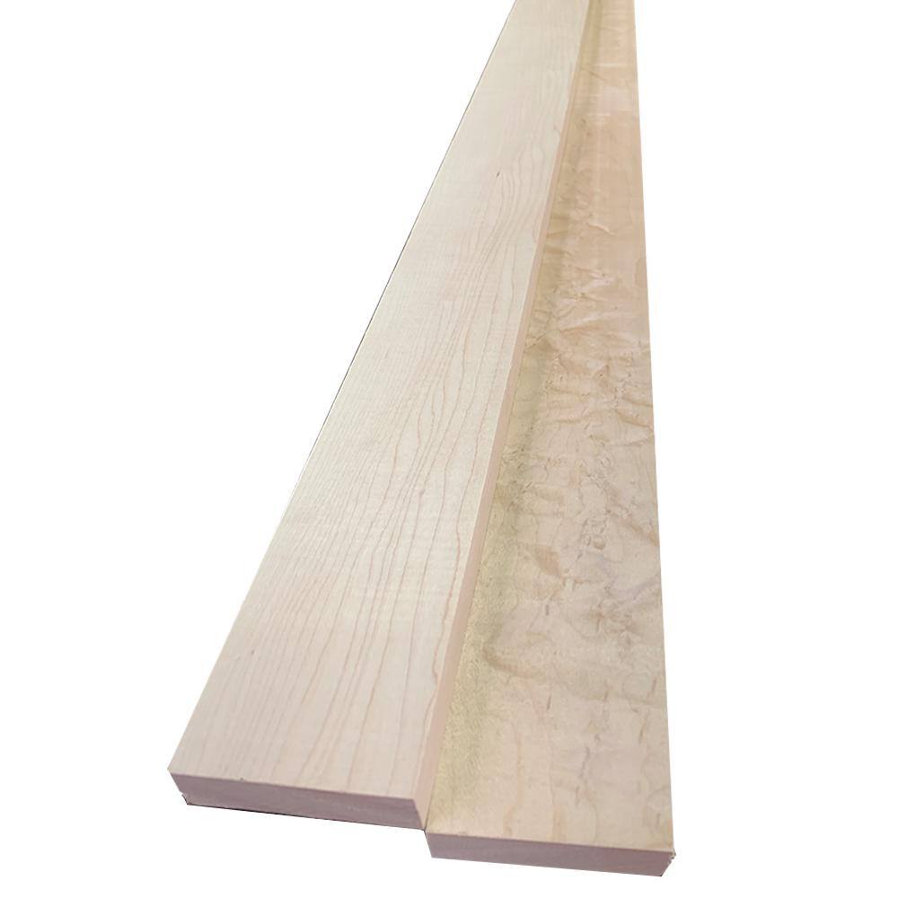 Swaner Hardwood 1 in. x 3 in. x 8 ft. Maple S4S Board (2-Pack) OL04021696ME