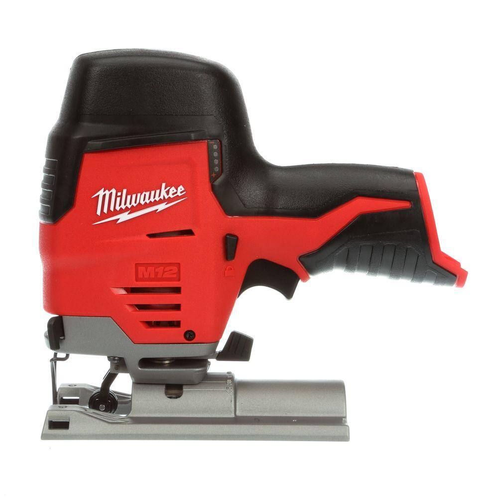 MW M12 12V Lithium-Ion Cordless Jig Saw and Multi-Tool Combo Kit W (1) 2.0Ah Battery and Charger 2445-20-2426-20-48-59-2420