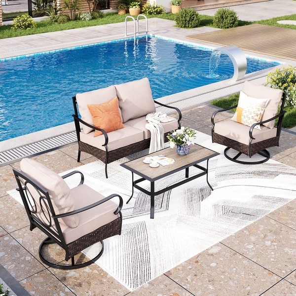 MAISON ARTS Extra Large 6 PCS Outdoor Patio Furniture Set