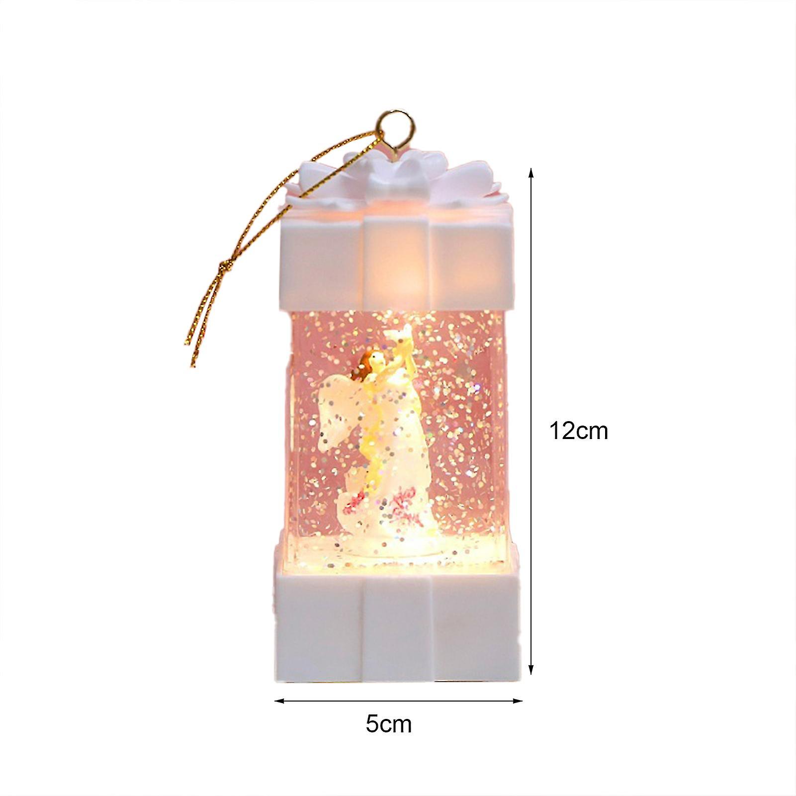 Exquisite Christmas Light Romantic Plastic Battery Operated Lighted Swirling Glitter Led Lamp