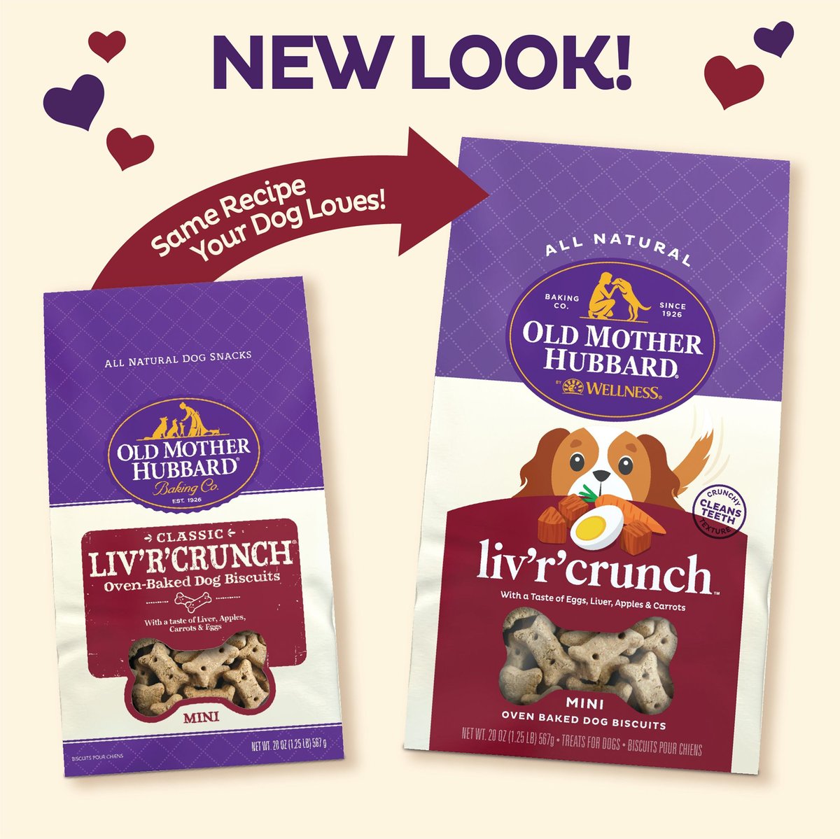 Old Mother Hubbard Classic Liv'R'Crunch Biscuits Mini Baked Dog Treats