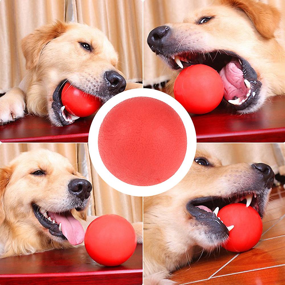 Solid Rubber Ball Interactive Toy Pet Dog Training Chew Play Bite Fetch Toys S