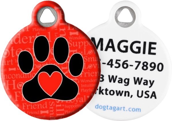 Dog Tag Art Dog Word Personalized Dog ID Tag