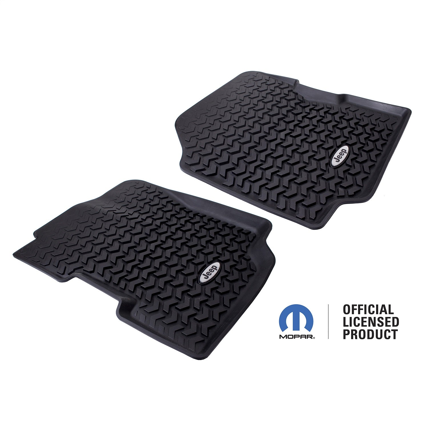 Rugged Ridge DMC-12920.22 Floor Liner， Front; Black， 1976-1995 Jeep Logo CJ-7 / CJ-8 / Wrangler YJ