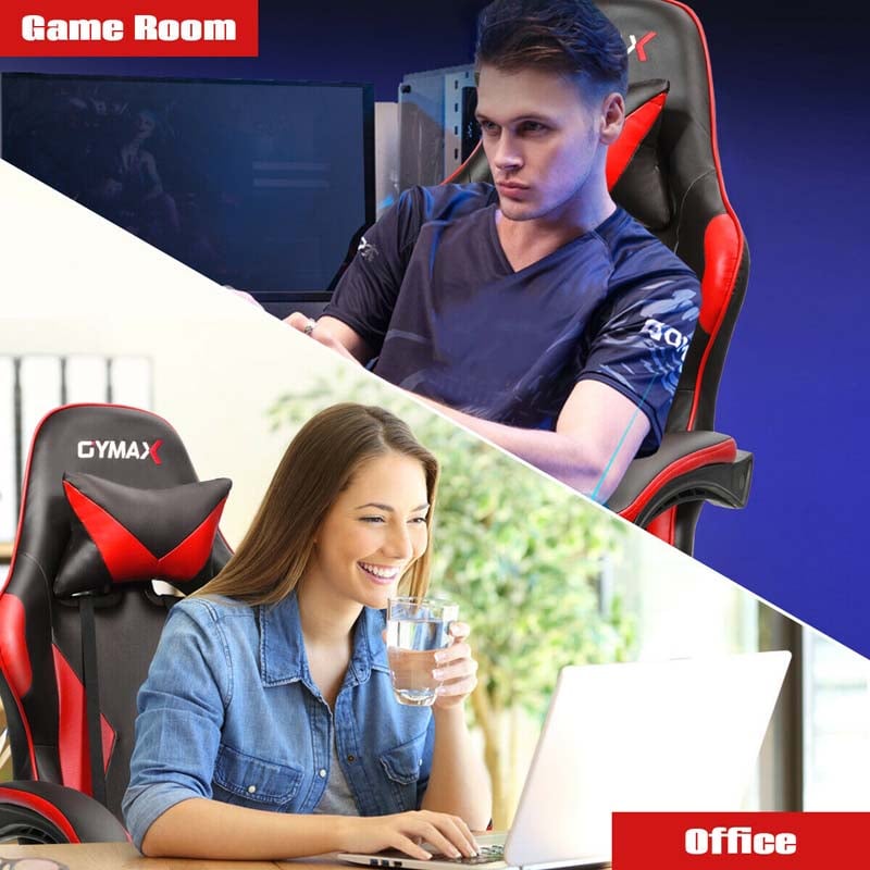 Massage Gaming Chair Recliner, Racing Computer Office Chair, Ergonomic High Back Swivel PC Game Chair with Headrest & Lumbar Support