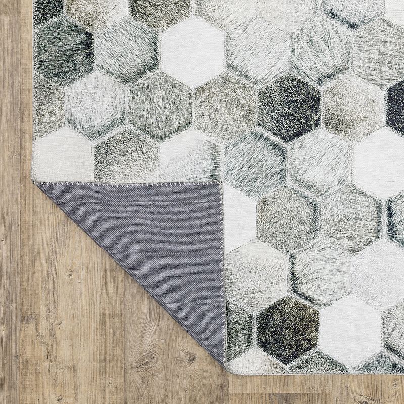 StyleHaven Markus Modern Polygon Faux Hide Area Rug