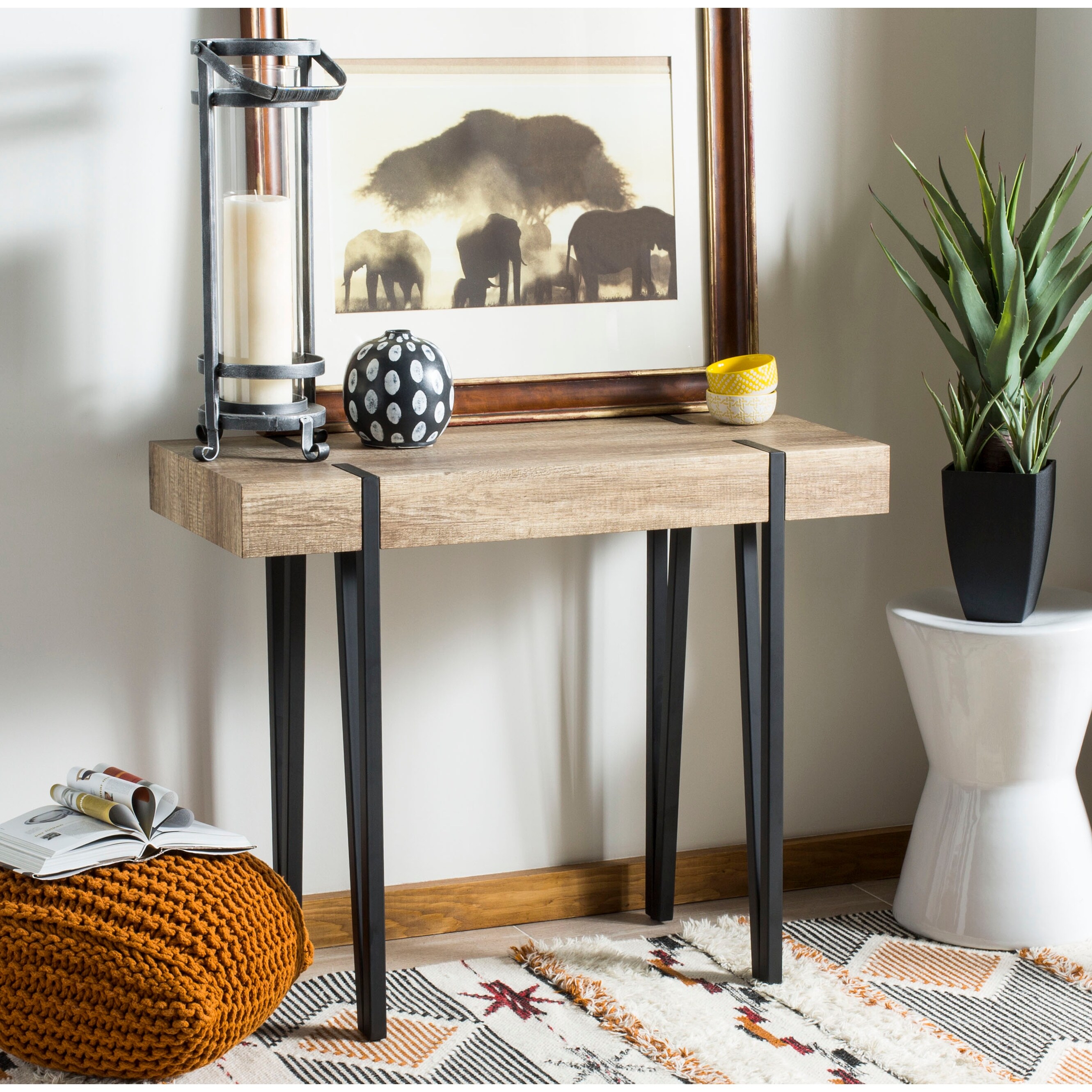 SAFAVIEH Alyssa Multi/ Brown Console Table - 39.4