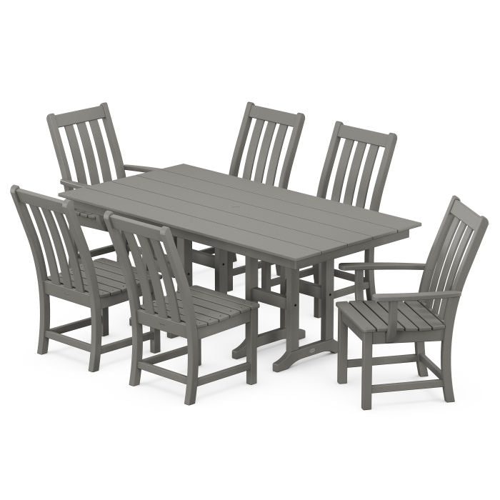 Polywood Vineyard 7-Piece Farmhouse Dining Set PWS693-1