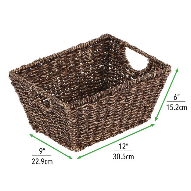 Mdesign Woven Seagrass Nesting Kitchen Storage Basket Bins