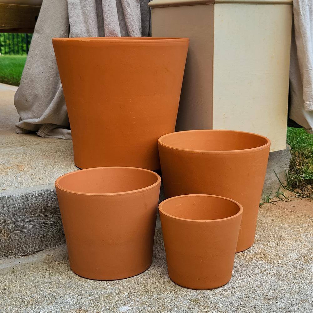 Pennington 4.5 in. Small Cabo Flair Terra Cotta Clay Pot 100523385