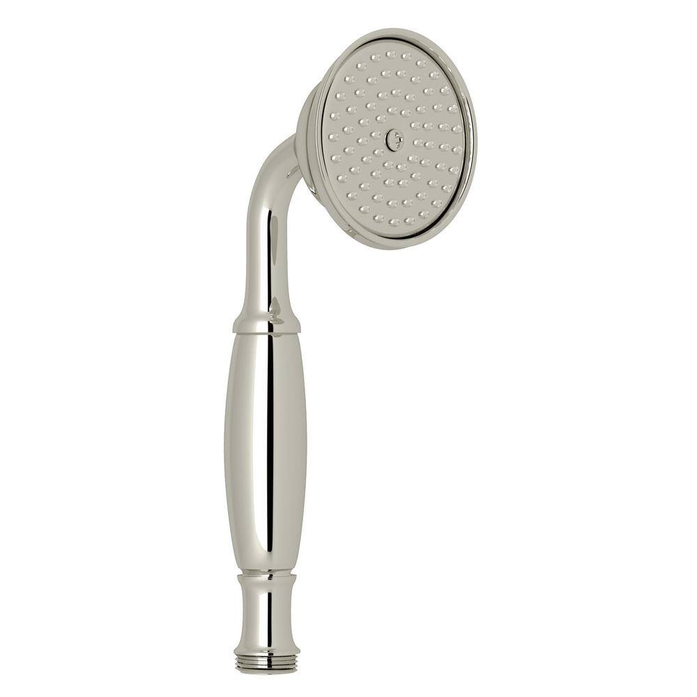 ROHL 1-Spray 3 in. Single Wall Mount Handheld Rain Shower Head in Polished Nickel 11018EPN