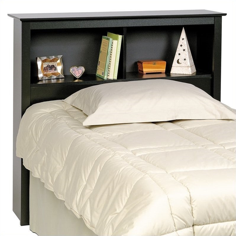 Prepac Sonoma Twin Bookcase Platform Storage Bed in Black