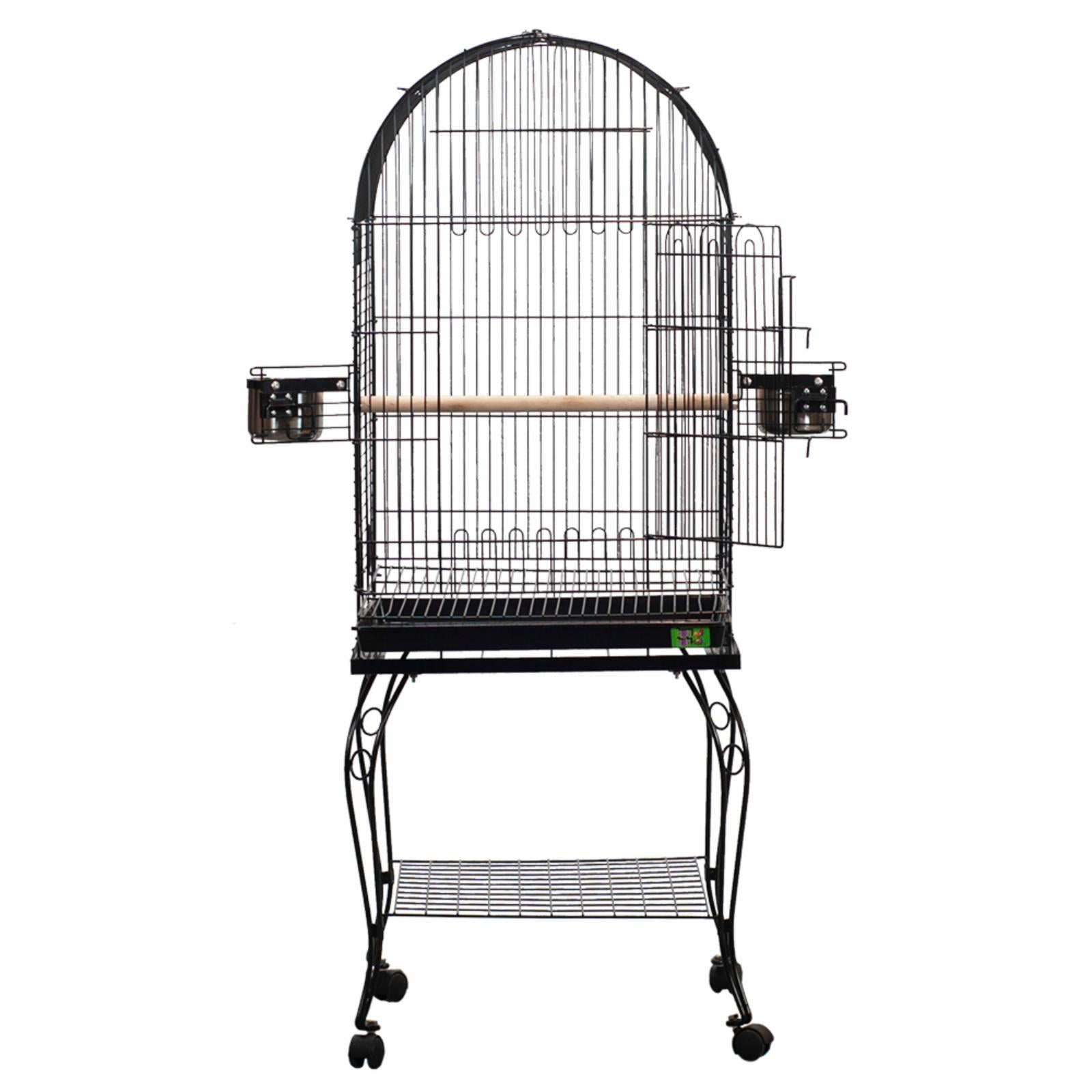 A and E Cage Co. Dome Top Bird Cage-Black