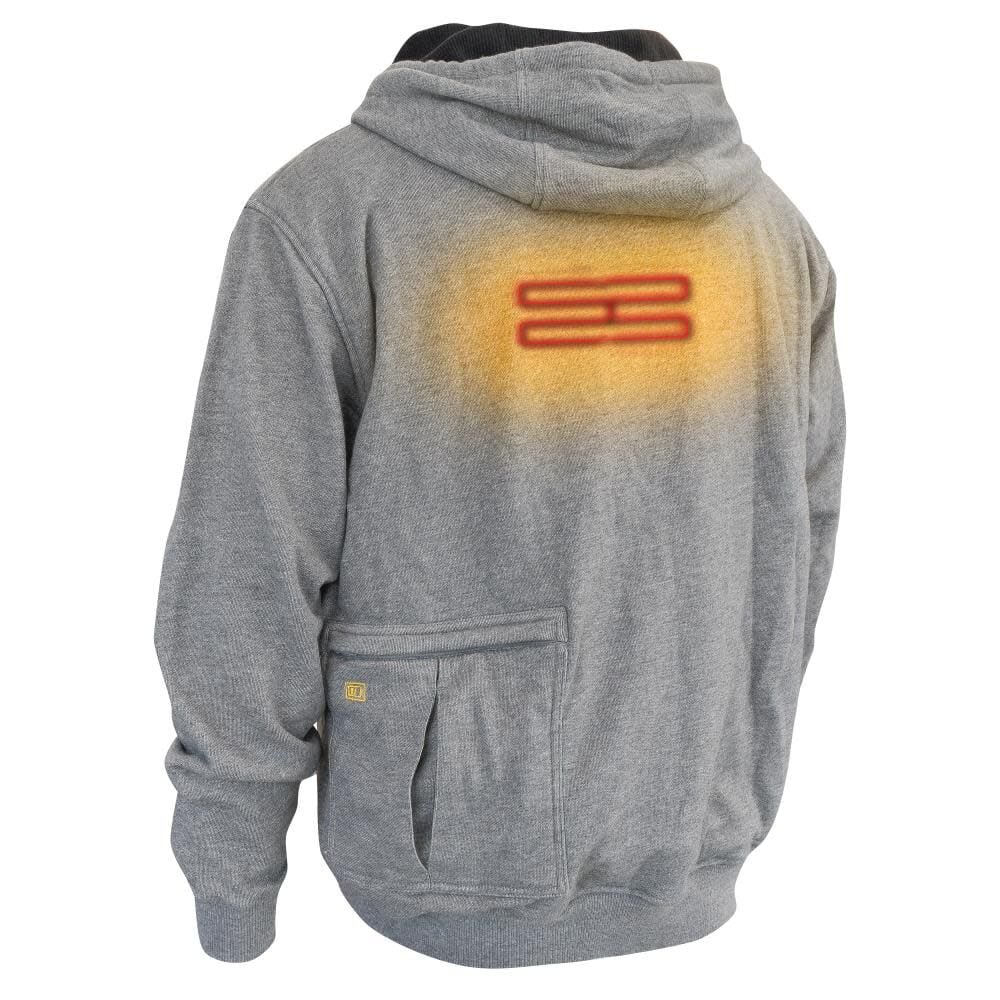 DW Heavy Duty Hoodie French Terry Heather Gray (Bare Tool) XL DCHJ080B-XL from DW