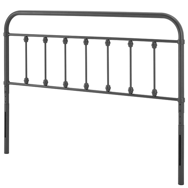 Ellen Classic King Size Grey Metal Headboard - - 31579150