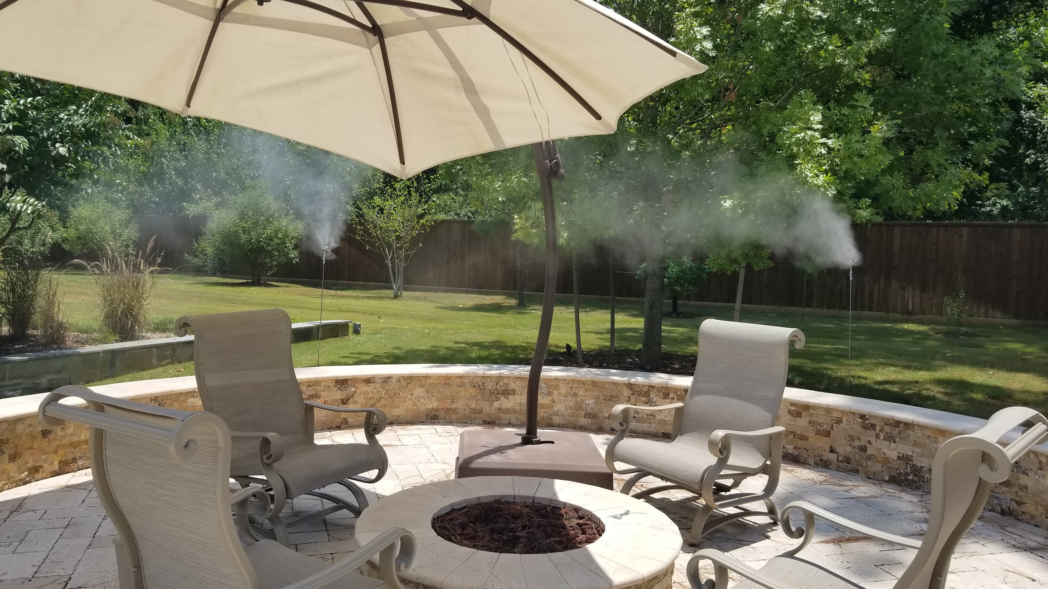 Patio Misting System- With Made in USA Pump -Metal Fittings - DIY Installation - 200 PSI Misting Pump - Mistcooling System