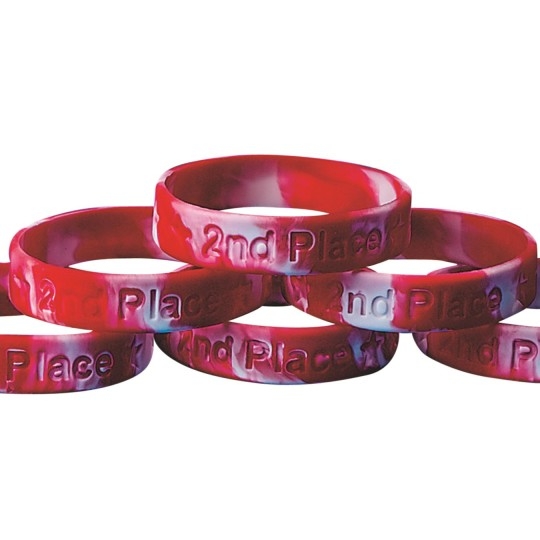 S S Worldwide 2nd Place Silicone Bracelet (pack of...