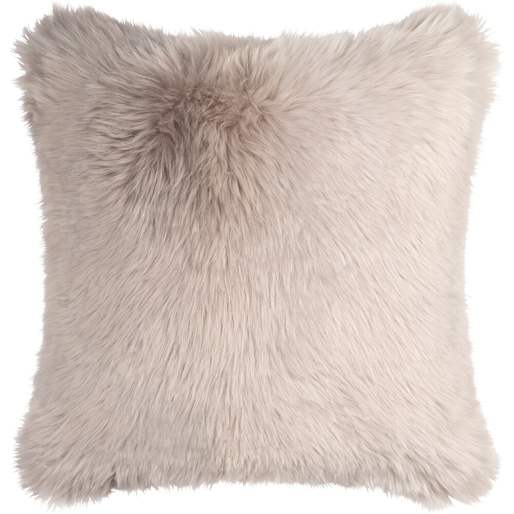 Tasnim Soft Sheepskin Glam Throw Pillow