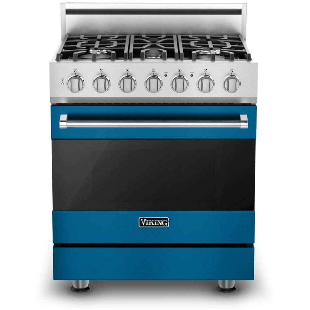 Viking 30-inch Freestanding Dual-Fuel Range with Vari-Speed Dual Flow Convection CRVDR3302-5BABLP